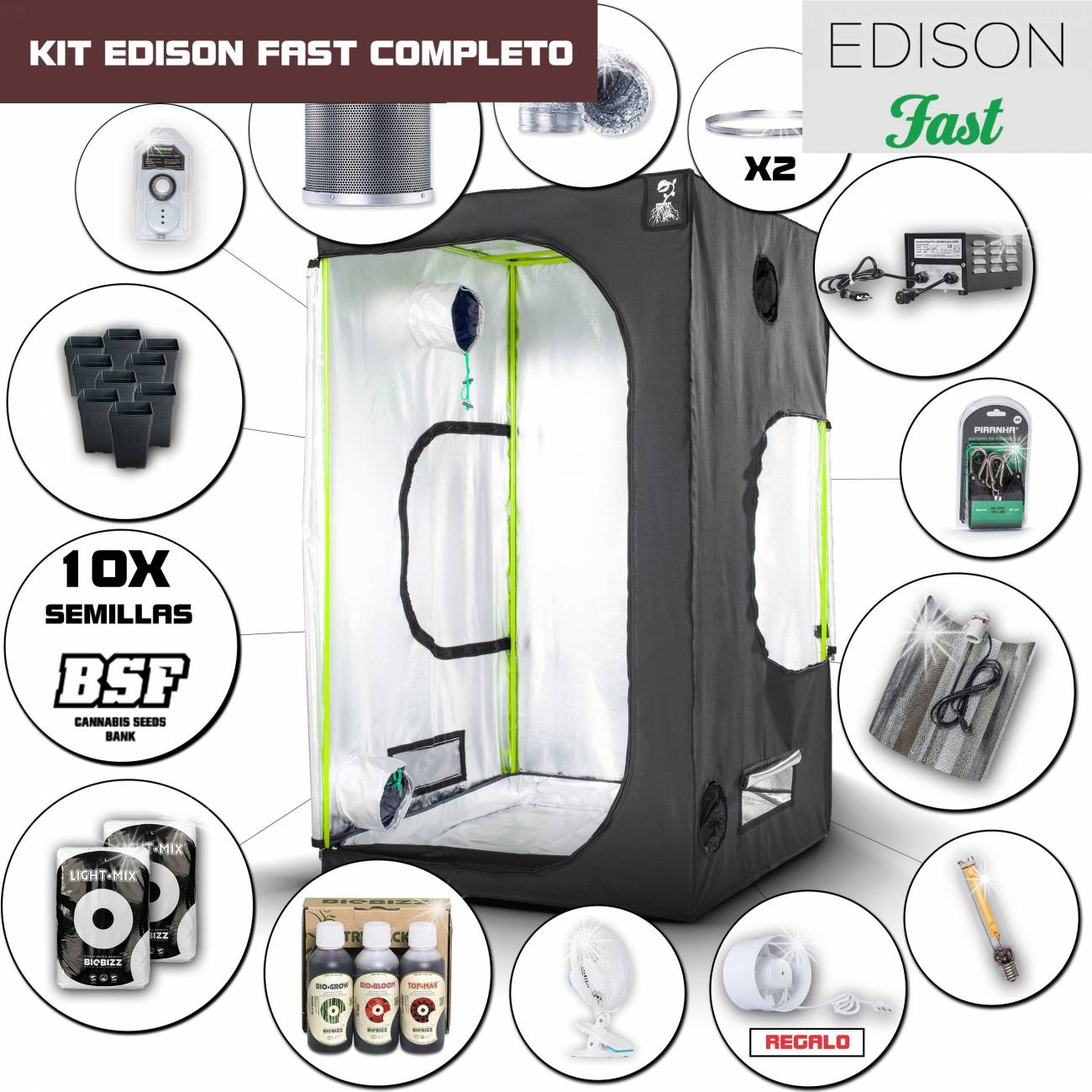 Kit Edison Fast 120 - 600W Completo