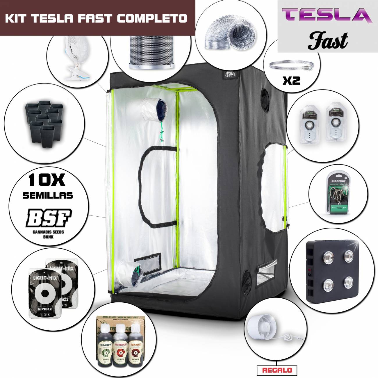 Kit Tesla Fast 120 - T360W Completo