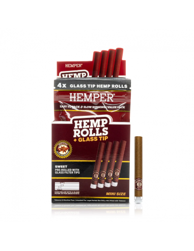 Hemper Mini Size  Hemp Rolls + Glass...
