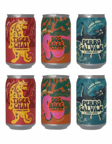 Six Pack Kombucha Animal Social (Dos...