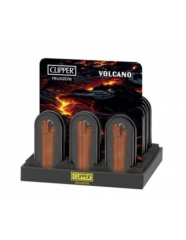 Encendedor Clipper Metálico Volcano (1u)