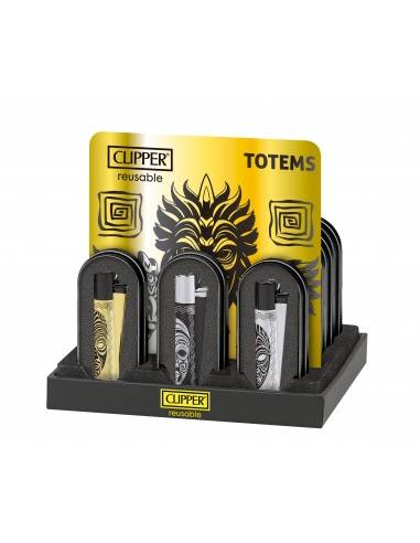 Encendedor Clipper Metálico Totems (1u)