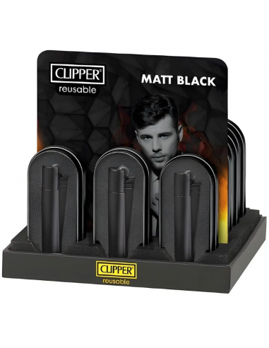 Encendedor Clipper Metálico Black (1u)