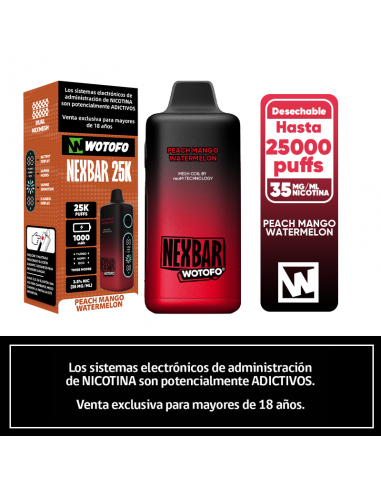 Vaporizador Wotofo Nexbar P25000...