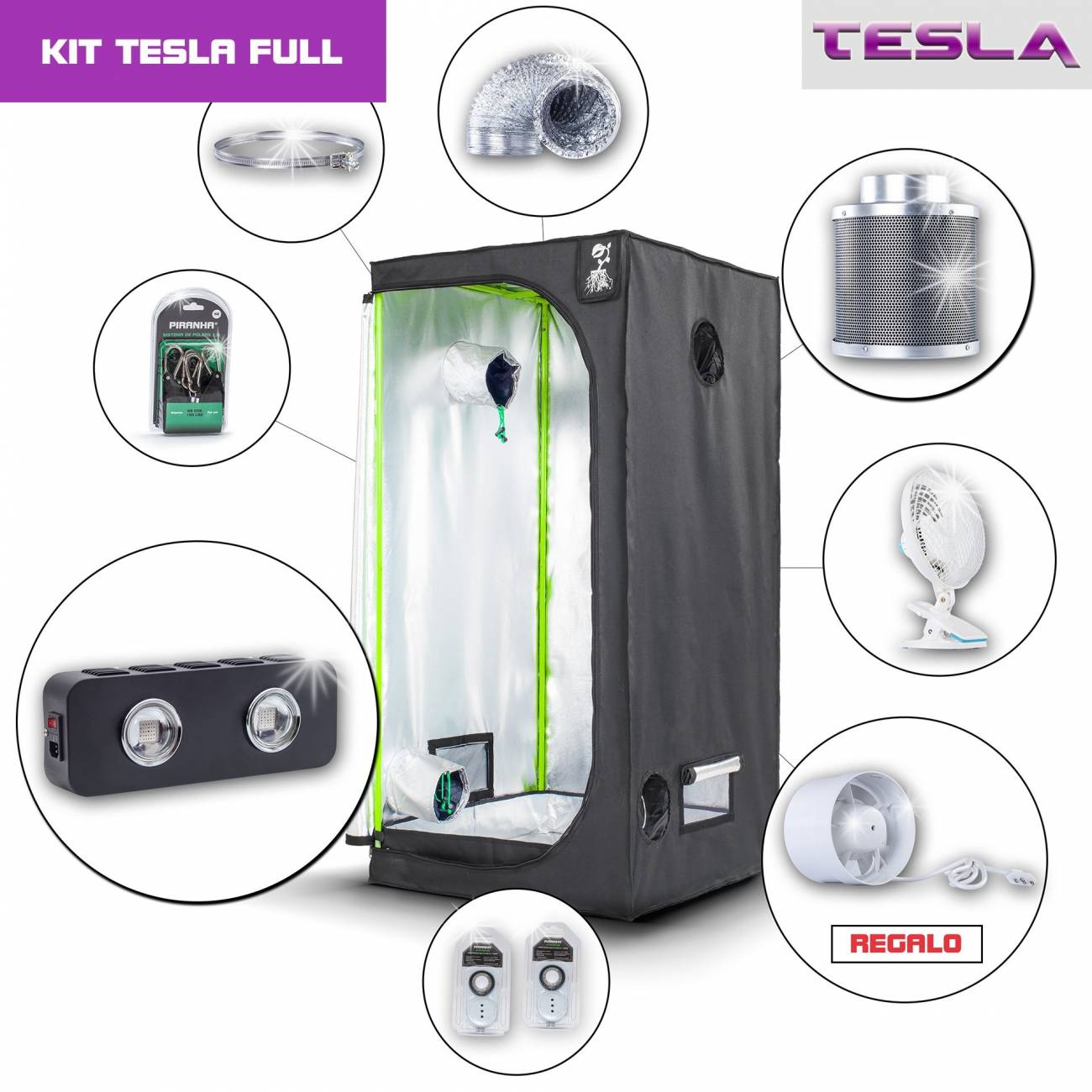 Kit Tesla 80 - T180W Completo